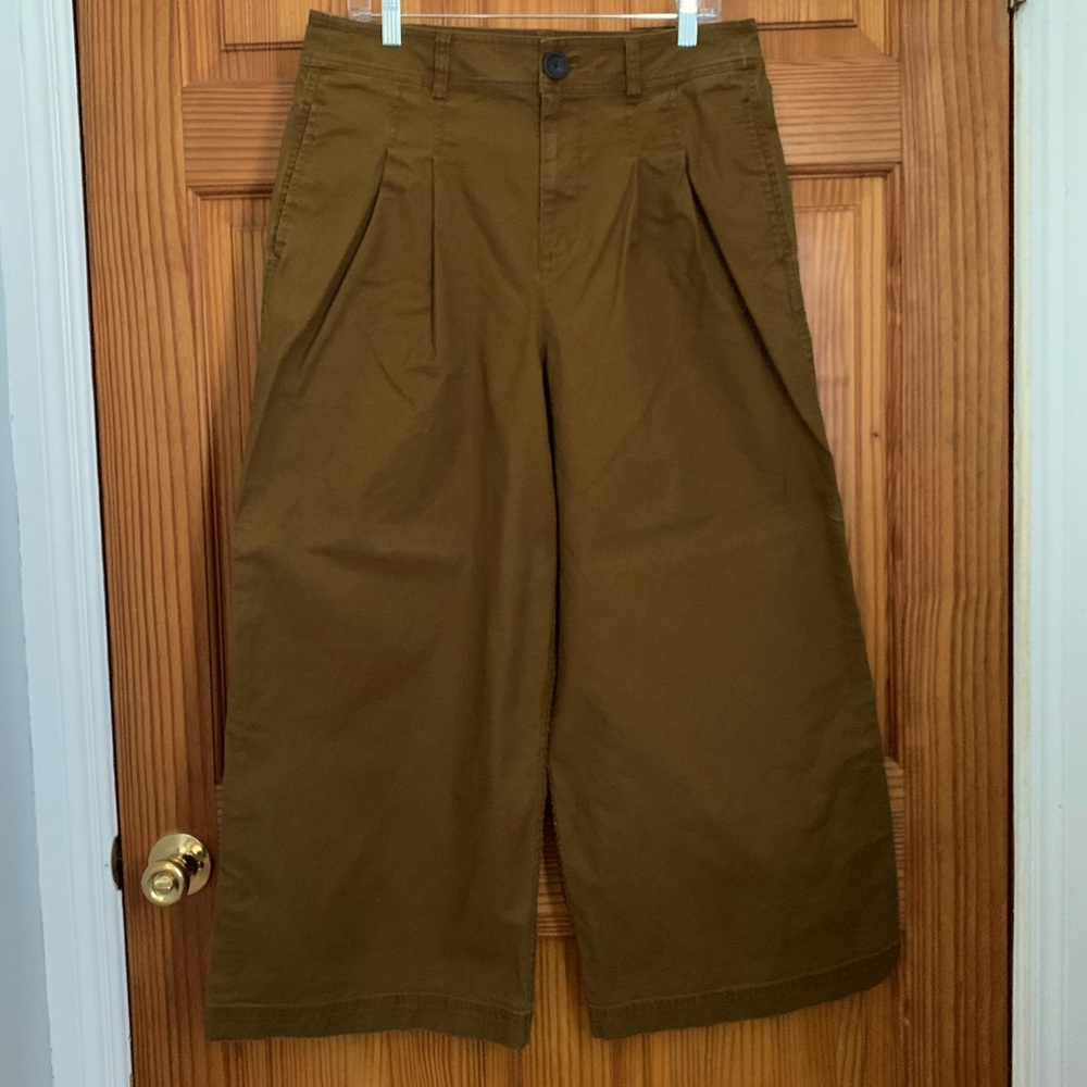 Madewell SUPER wide leg goldenbrown PLEAT pants 12